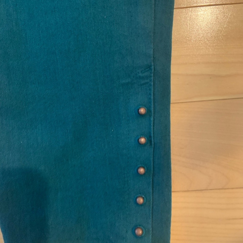 Chico's Deep Teal Straight Leg Pants - Picture 2 of 6